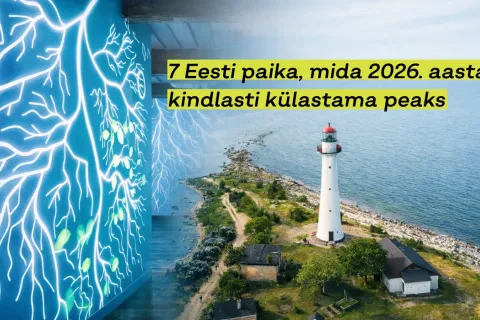 Tuletorn kivisel rannikul õhust